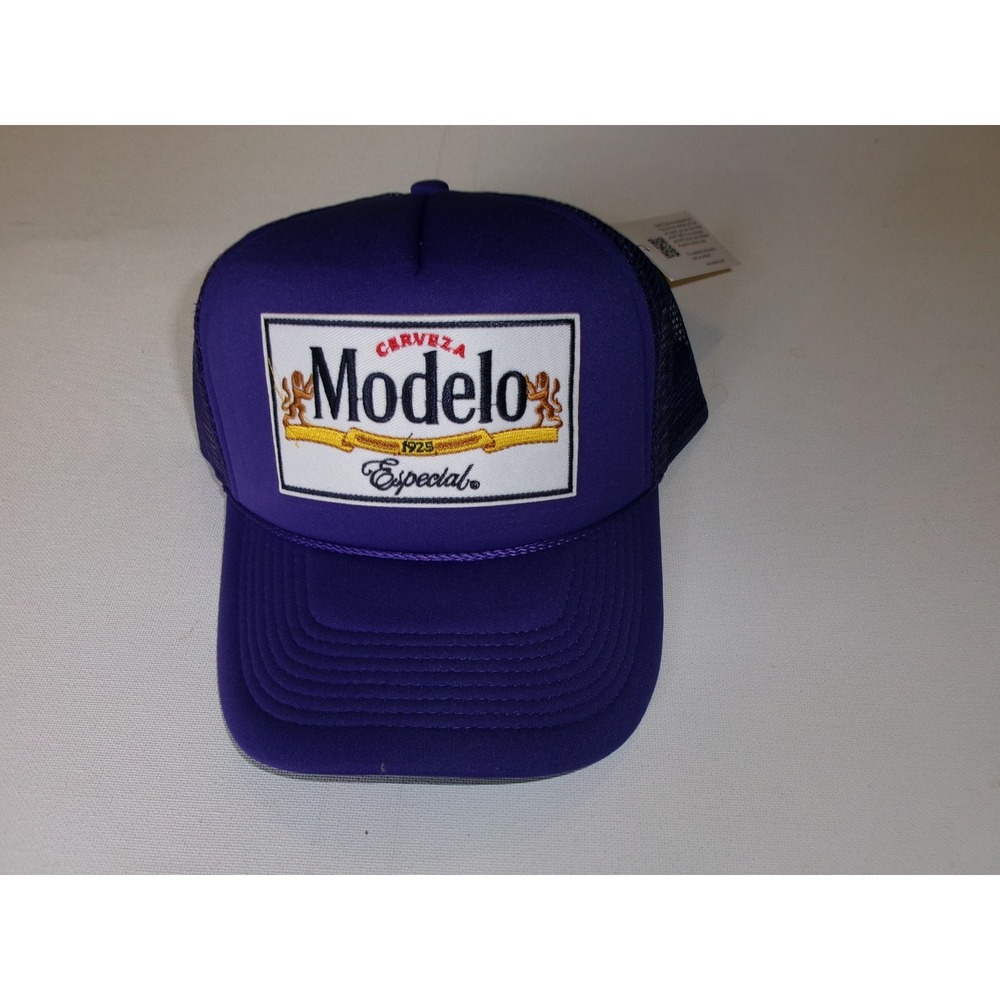 MODELO BEER PURPLE SNAPBACK FISHING BEACH GOLF HAT CAP VINTAGE DEADSTOCK U5